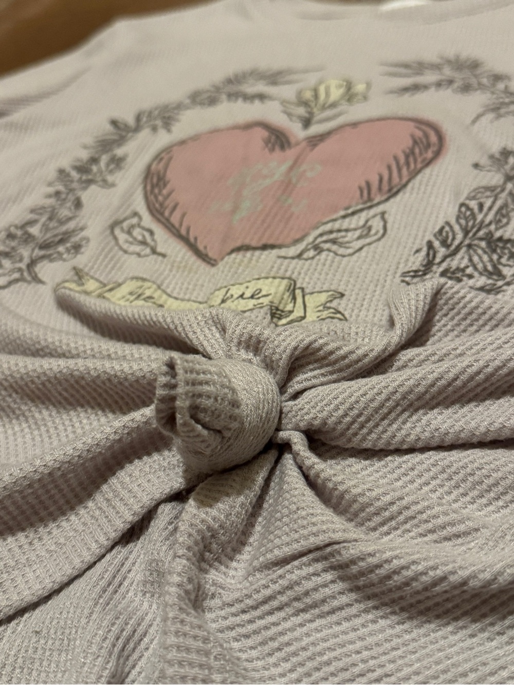 abercrombie kids Waffle-Knit Top in Beige - Picture 3 of 4